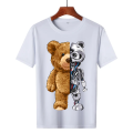 Teddy Bear Printed helf Sleeves Round Neck T-Shirt For man. 
