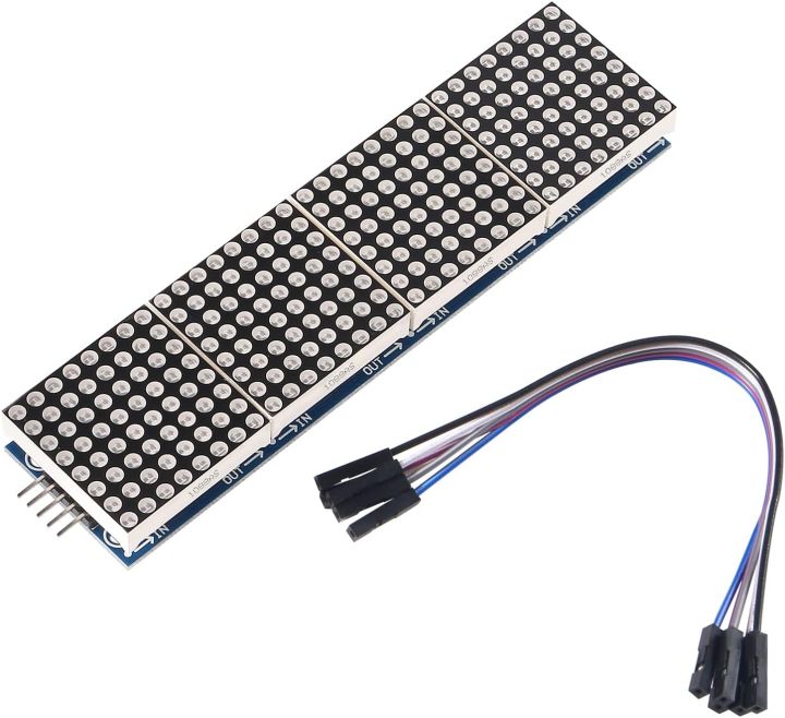 Max7219 Dot Matrix Module Microcontroller 4 In One Screen With wires