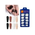 Dollar Shop 100pcs / Square / Almond / Oval / Coffin / Shape Natural & White Color Artificial Nails for girls kit Acrylic Nail Extensions Manicure Tools for Womens Extra Long Press on Nails. 