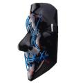 LED Light up Flash EL Wire DJ Party Raver Scary Mask Halloween Costume Cosplay Blue. 