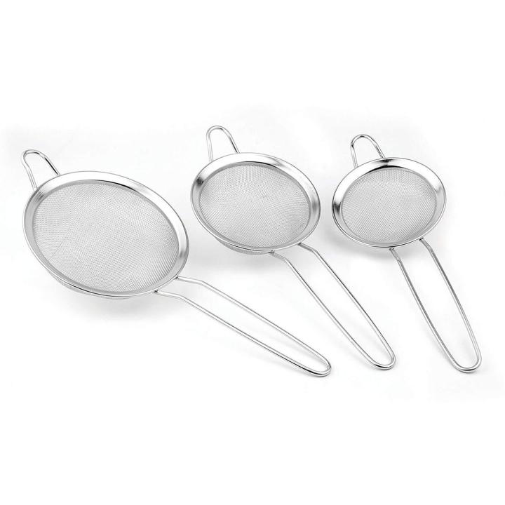 Pack of 3 High Quality Stainless Steel Tea Stainer Set strainer