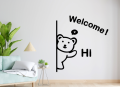 Hi Welcome Here 3D Wooden Wall Art | New Creative Laser Cut DIY Design Decoration Piece for Home Decor | Living Room and Office and Restaurants and Perfect for Gifts Items | Digi Delights. 