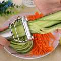 Julienne Peeler 2 in 1  Grater Cutter Slicer Double Planing Stainless Steel Serrated Blades Julie Julian Piller for Potato Carrot Cucumber Apple Melon Vegetables & Fruits Multi-functional Cooking Tool Gadget for Kitchen Accessories. 
