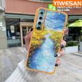 YIWESAN Case For Realme X50m 5G Case Oil Painting Landscape Thin Shockproof Square Edge Silicone Casing Full Lens Cover Camera Protect Cases Softcase. 