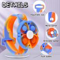 Pop it Spinner Watch, Rotating Push Bubbles Fidget Sensory Toy for Kids and Adults, Autism Special Needs Stress Relief Hand Finger Press Dimple Silicone Adjustable Bracelets. 