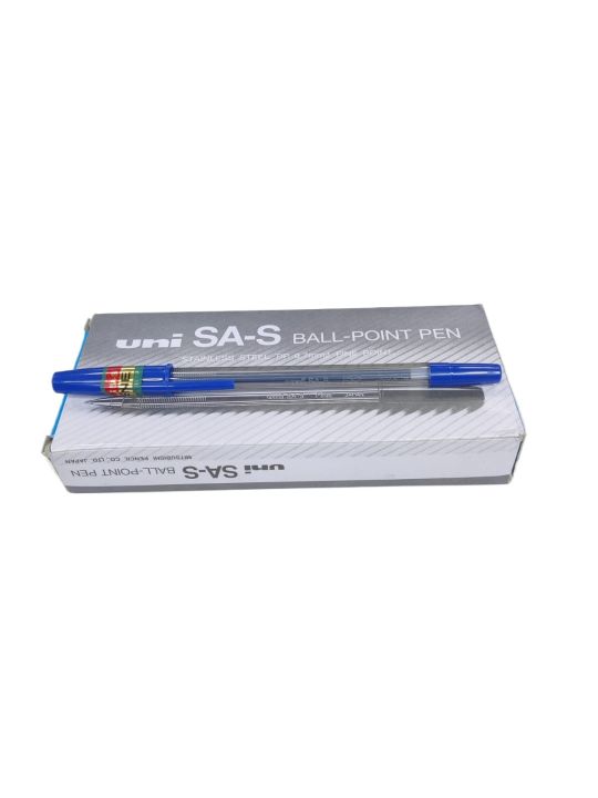 Uni%20SAS%200.7mm%20Ball%20Pen%20%20Pack%20of%2012%20%7C%20Smooth%20Writing%20Ballpoint%20Pens%20%7C%20Lightweight,%20Fine%20Tip%20Pens%20for%20School,%20Office%20&%20Home%20Use%20%7C%20Comfortable%20Grip%20&%20Long%20Ink%20Life%20%7C%20Blue/Black%20Ink%20-%20Image%204