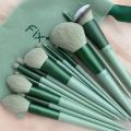 Fix Makeup Brushes Set 13 Pcs Including Contour Concealer foundation powder blush highlighter blending eyeshadow pencil eyebrow smudging lip brush. 