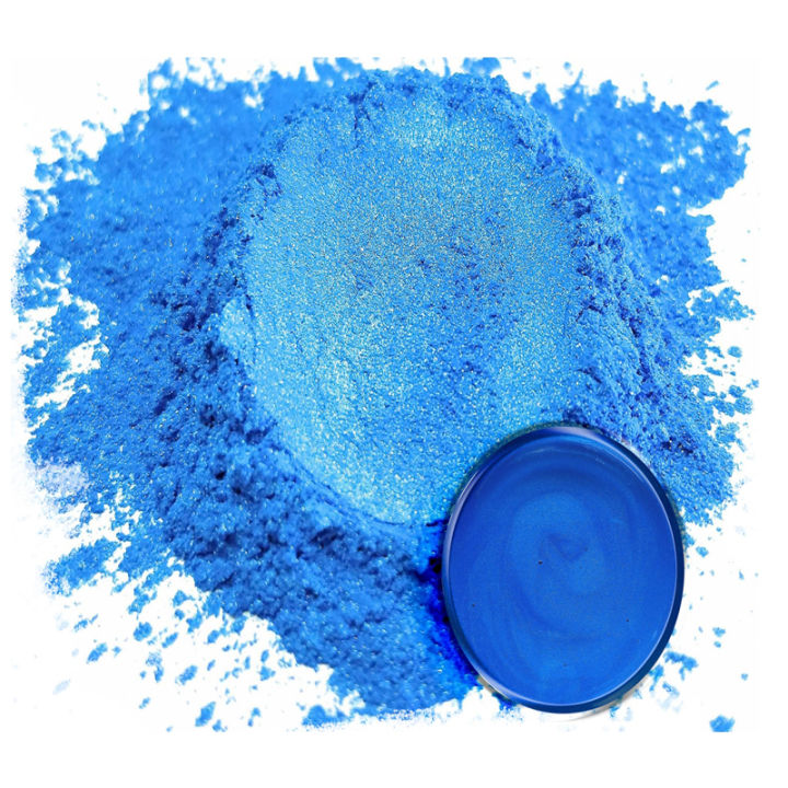 Light Blue Mica Powder Epoxy Resin Dye Pearl Pigment Natural Mica Mineral Powder DIY Glitter Epoxy Mold Jewelry Making Material Handmade Soap Coloring Powder, Candle Making