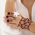 Reusable Henna Tattoo Stencil for Hand Moon Flower Mehndi Stencils Designs Painting Tattoo Template DIY Tattoo Supplies. 