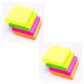 Sticky notes - Pack of 2 - Multicolour 200 sticky notepad sheets - 3" x 3". 