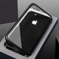 Iphone 6s Magnetic Adsorption Case Metal Frame Tempered Glass Back with Built-in Magnet Cover. 