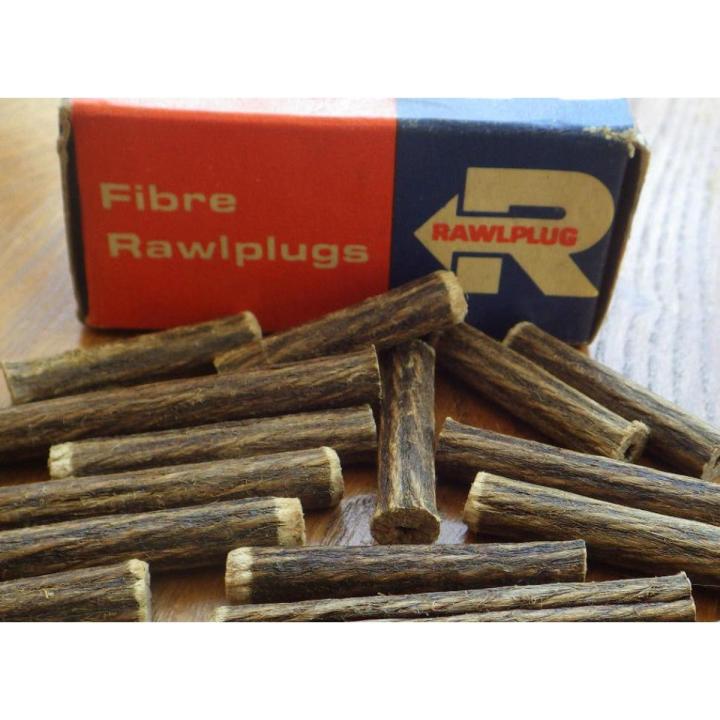 20 Pieces GENUINE FIBRE RAWL PLUGS FIBER Brown