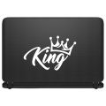17cm*11.1cm KING CROWN Sticker for Car Funny Vinyl Decoration Car Window Reflective Sticker Decal Black Silver Car Accessories. 