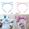 6pcs Girls Unicorn Cat Ears Headband Plastic Kitty Bows Crown Headbands Party Family Decoration Hair Accessories. 