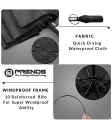 PRENDS Auto Open and Close Folding Umbrella 10 Ribs Windproof Umbrellas for Rain and Sunlight Compact Size Portable Three Steps Folding Umbrella. 