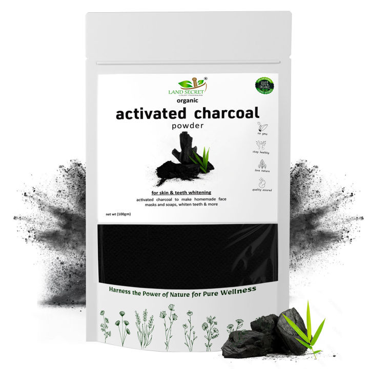 Organic Activated Char coal Powder Teeth Whitening, Face Mask 100 gm