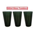 PACK OF 6 Pcs Self Designed Glass Tumblers made By FOOD GRADE Polystyrene - 300ML. 