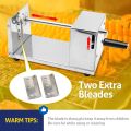 Stainless Steel Potato Slicer & Spiral Cutter – Professional Spiral Potato Cutter Machine with 2 Extra Blades for Tornado Chips, Fruit & Vegetable Slicing – Home Kitchen Use. 