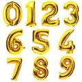 NUMBER FOIL BALLOONS IN GOLDEN COLOR ( 32 INCH IN SIZE ). 
