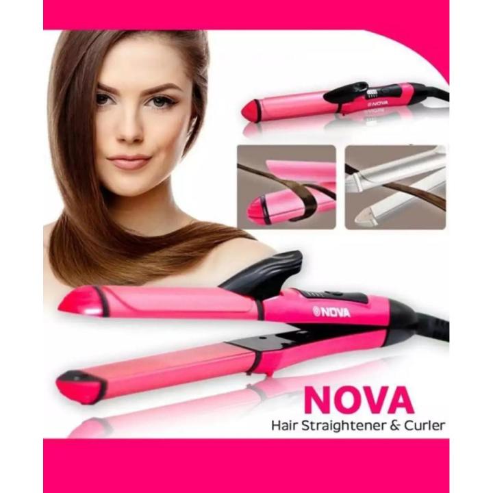 Nova 2 in 1 Hair Curler & Straightener
