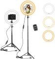 AIXPI LED Ring Light 10" with Tripod Stand & Phone Holder L218. 