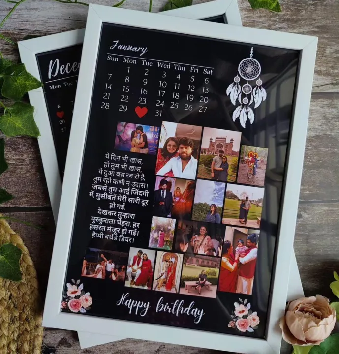 A4%20size%20black%20theme%20/%20Happy%20birthday%20photo%20frame%20With%20Birthday%20Calendar%20and%20Ultra%20HD%20Pictures%20Customized%20Picture%20Frame%20-%20Image%202