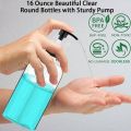 Pack of 3 - 500ml Empty Plastic Pump Bottles Transparent Bottle with Black Pump  Travel Size Lotion Pump Bottle for Oil / Hair Oil Empty Bottle Pump Refillable Bottle for Shampoo, Hand Wash, Lotion and Cosmetic Bottles etc.. 