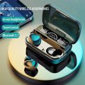 M10 Wireless Earbuds Bluetooth 5.1 TWS Earphones Full Touch Control Headphones Built-in Microphone Immersive Sound Quality Ensure Fast Stable & Auto Connection Smart LED Headset. 