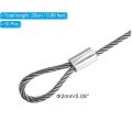 Convenient 20cmx2mm Safety Security Cable Wire Stainless Steel Sliver ...