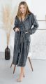 Premium Women's Plush Long Bathrobe - Soft Warm Fleece Robe with Shawl Collar for Spa & Home. 