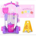 Little Helper Cleaning Trolley Cart  Pretend Play Cleaning Toy Play Set with Cart, Broom, Mop, Bucket, Dust Pan, Brush, Cleaning Rag, Mock Soap Bottle. 