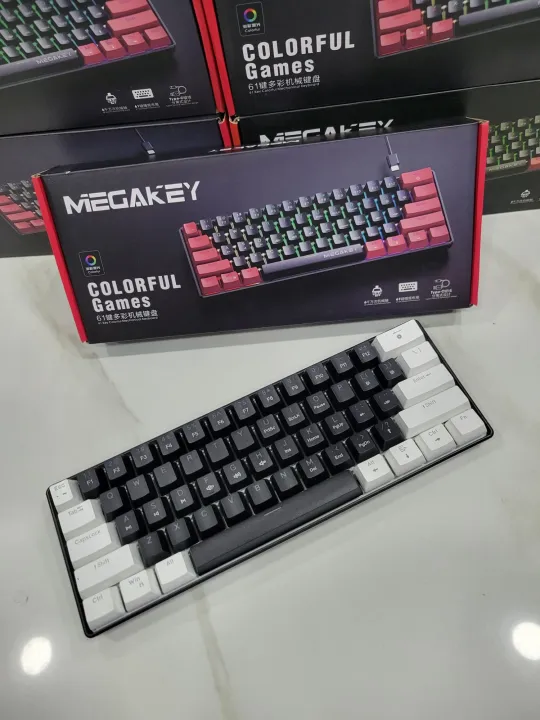 Gaming%20Keyboard%20Megakey%20Wired%20Gaming%20Keyboard-%2061%20Keys%20Compact%20Mechanical%20Keyboard,%20with%20RGB%20lights%20Double%20Shot%20Keycaps%20with%20LED%20Backlit,%20blue%20Switch-Black%20colour%20-%20Image%204