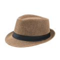 Fedora Hat Women Winter Hats for Women Ribbon Band Men's Hat Wide Brim Classic Beige Wedding Church Bowler New Cap chapeau femme. 