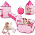 Kids Pop Up Play Tunnel Tent House, Game Play Children's Crawl Tunnel(Tunnel 3 pcs). 