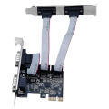 1 Piece 25Mbps PCIE Serial Port Expansion Card 4 Port Expansion Card Riser Card AX99100 Chip PCIE to Serial Port RS232 Interface. 