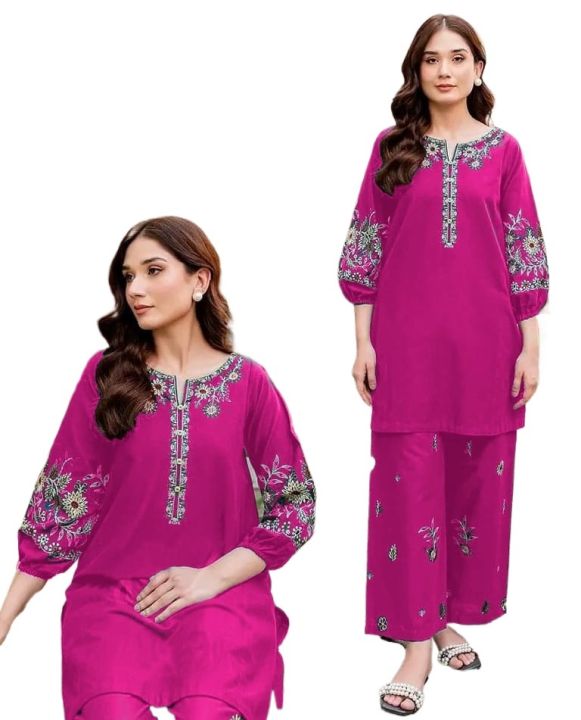 Shalwar Kameez For Girls New Style Summer -- Women Embroidered Dresses -- 2Pcs Suits For Girls Cotton -- Ready To Wear -- 2 Pc Stitched Shirt & Trouser -- Women & Ladies