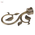 28mm Curtain Rod Head Ends Finials, Window Curtain Accessories, Leaves Shape. 