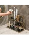 Makeup  Bathroom Vanity Tray, Perfume Soap Towel Holder Skincare Organizer Countertop. 