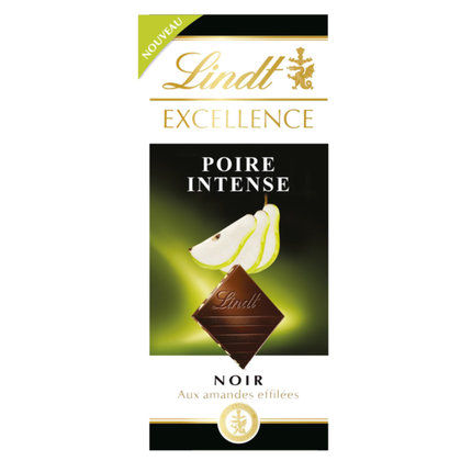 Lindt Excellence Poire Intense Pear Dark Chocolate, 100 gram-Imported