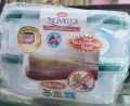 Plastic Container Set for Kitchen Use/ Storage box  with lids -  Airtight Leak Proof/Microwave saves/ Easy Snap Lock and BPA .Free Plastic Container ... 