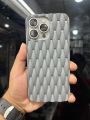 NEW WOOVEN CASE Breathable Matte Silicone Soft Grid Case for Iphone 11 pro max /12 pro max /13 pro max /14 pro max /15 pro /15 pro max Full Protection Case Elegant Anti-Scratch Case Cover. 