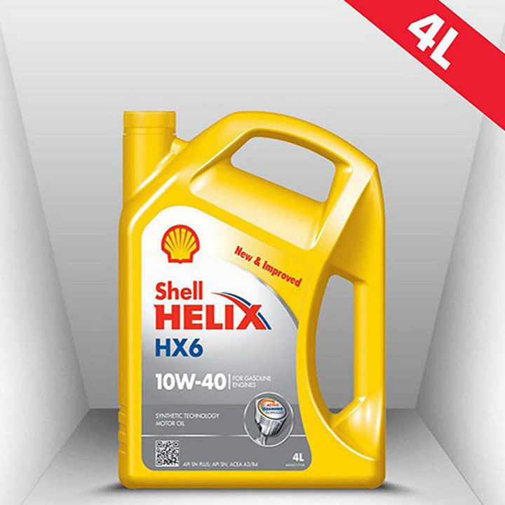 Shell Helix (HX6 10W-40) 4L, Synthetic Technology Motor Oil, Gasoline Engine Oil, Car Oil