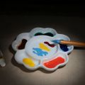 Multiple Uses Ceramic Paint Palette Tray White 6/7 Grid Plum Blossom Paint Plate 3 Size Durable Mixing Colour Tray for Artist. 