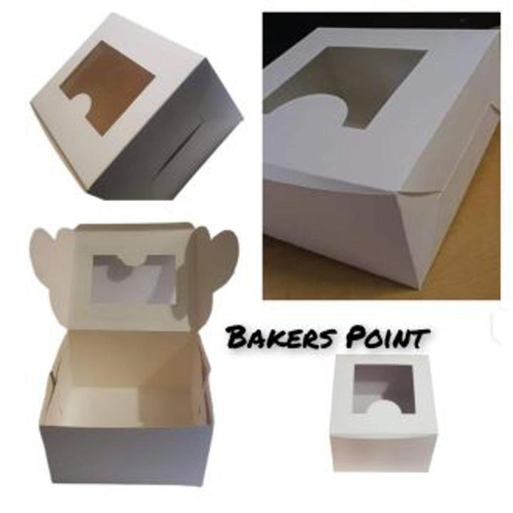 White Window Cake Box 6×6x5 Inch Height /Pack Of 10