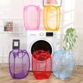 Laundry Basket|Foldable Laundry Bag|Netted Lightweight Laundry Organizer|Reinforced Handle With Sturdy Base|Capicity 30 Ltr (MULTI). 
