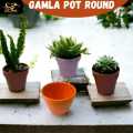 2 Pcs Melamine Gamla Pot for Home Garden Decor. 