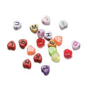 100Pcs Random Mixed Letter Acrylic Beads Flat Round Alphabet Charms Beads For Bracelet Necklace Jewelry Making. 