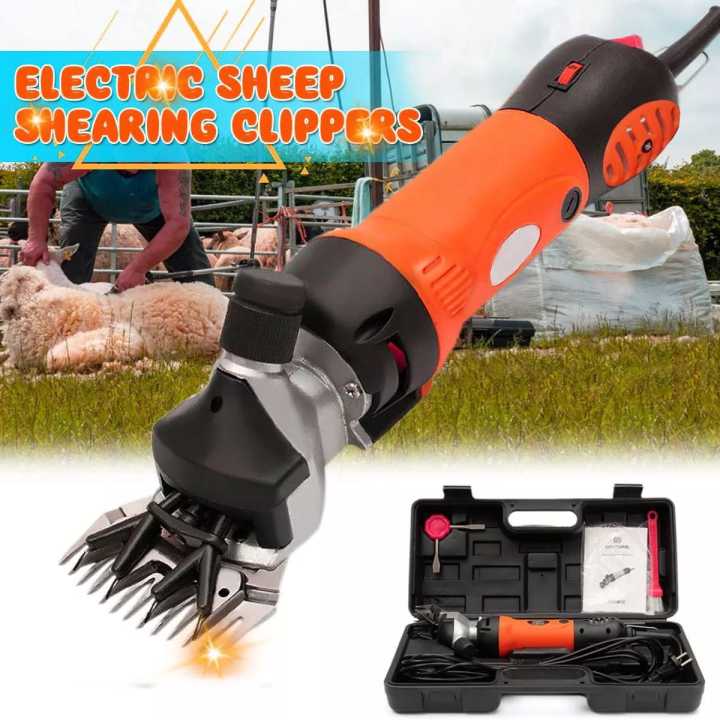 Pet Clippers Electric Sheep Clipper Sheep Shears 6 Speed Settings Comfortable Holding Electric Sheep Trimmer for Horses Goats Long-hair Dogs