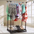 Double Pole Telescopic Portable Cloth Rack/Cloth Drying Stand Stainless Steel Floor Cloth Dryer Stand. 