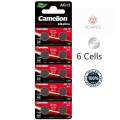 6 x CAMELION 1.5V AG13 LR44 ALKALINE Batteries BUTTON CELLS FOR CALCULATORS WATCHES CAMERA / 303 / 357 / Battery. 